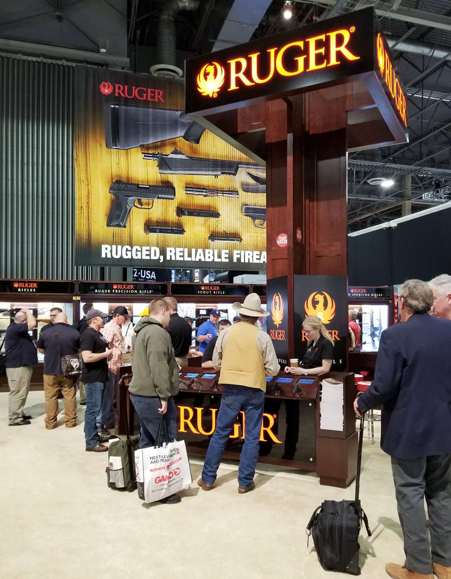 The Ruger booth at the SHOT Show.