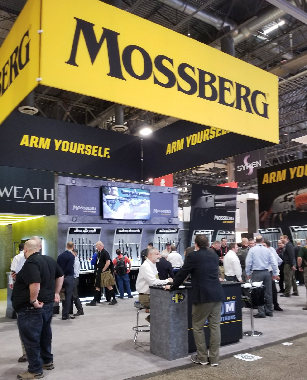 The Mossberg booth at the SHOT Show.