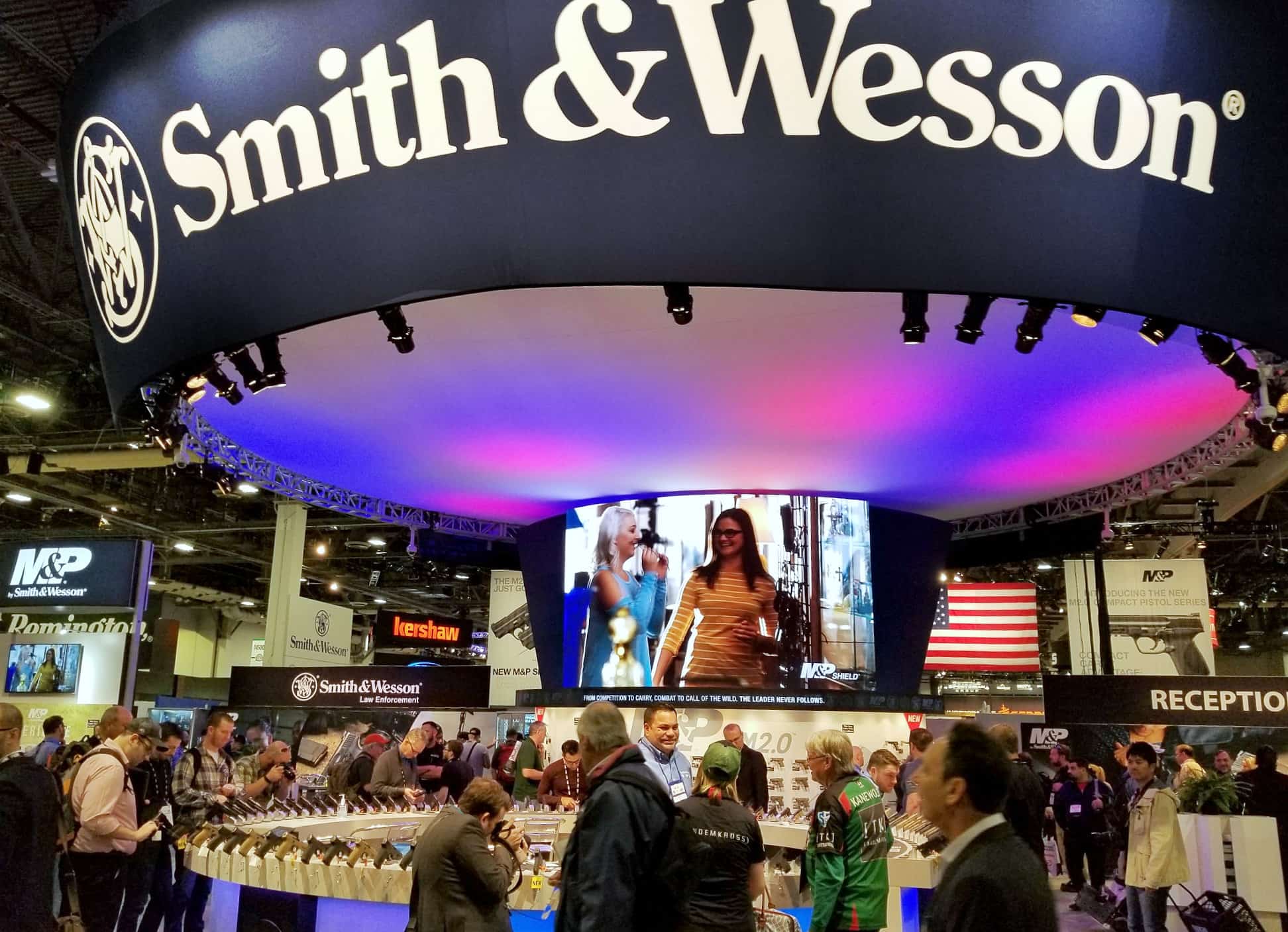 The Smith & Wesson booth at the SHOT Show.